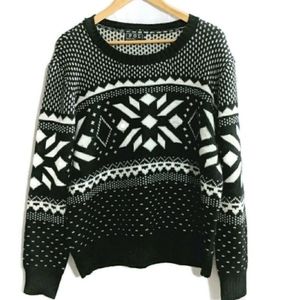 POL black and white knitted sweater size L…